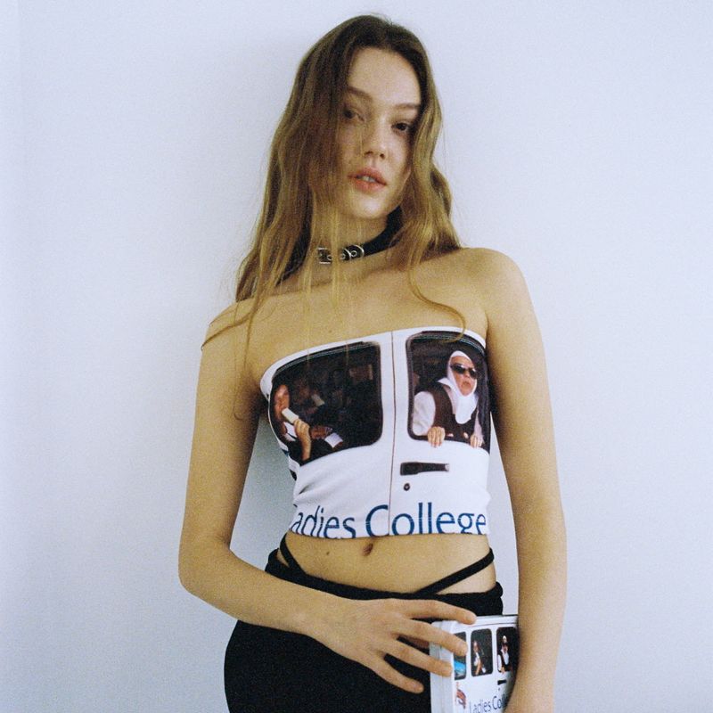 CLUT STUDIO(クラットスタジオ)の「0 2 ladies college tube top(Tops)」