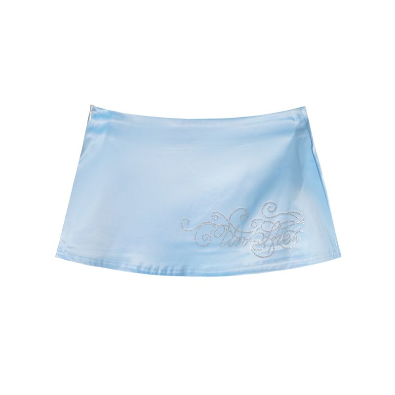 Tessa Rhinestone Satin Skirt