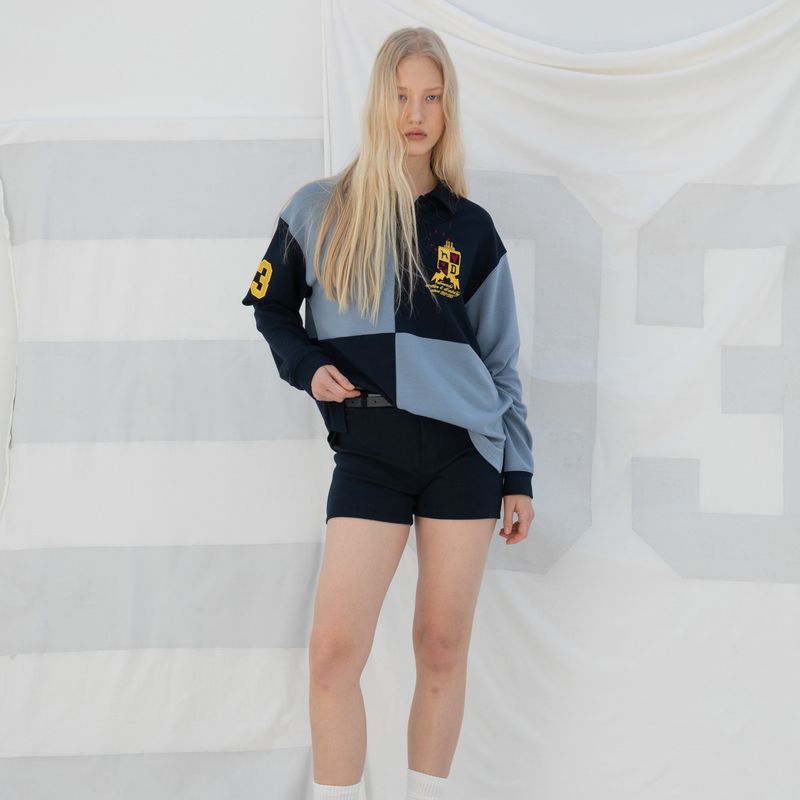 SQUARE PK SHIRT (BLUE/NAVY)