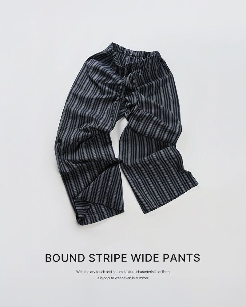 [ORIGINAL] Bound Stripe Wide Pants