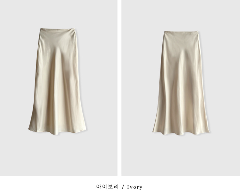 N-U Satin Long Skirt / 3 colors