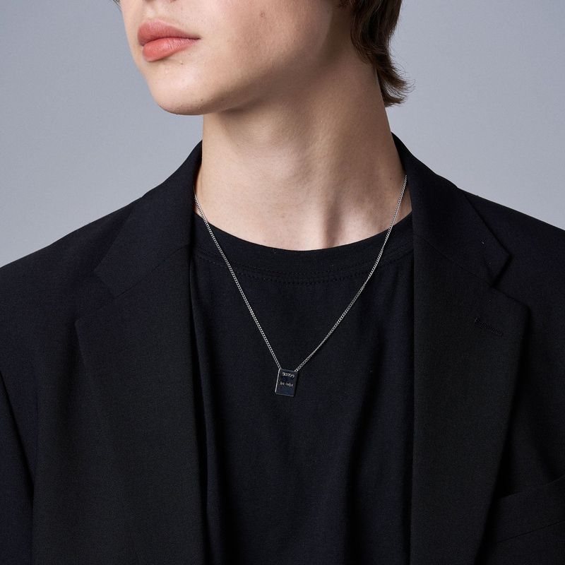 TAG SQUARE SLIM NECKLACE