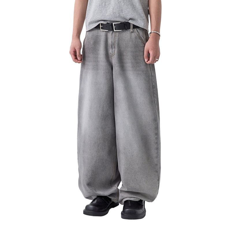 ODDSTUDIO（オッドスタジオ）の「Dirty Washed Balloon Wide Denim Pants - LIGHT GRAY（Pants）」