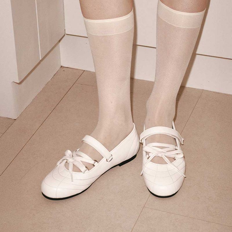 FORrr（フォルンルン）の「Quilting Lace Maryjane - White（Shoes）」