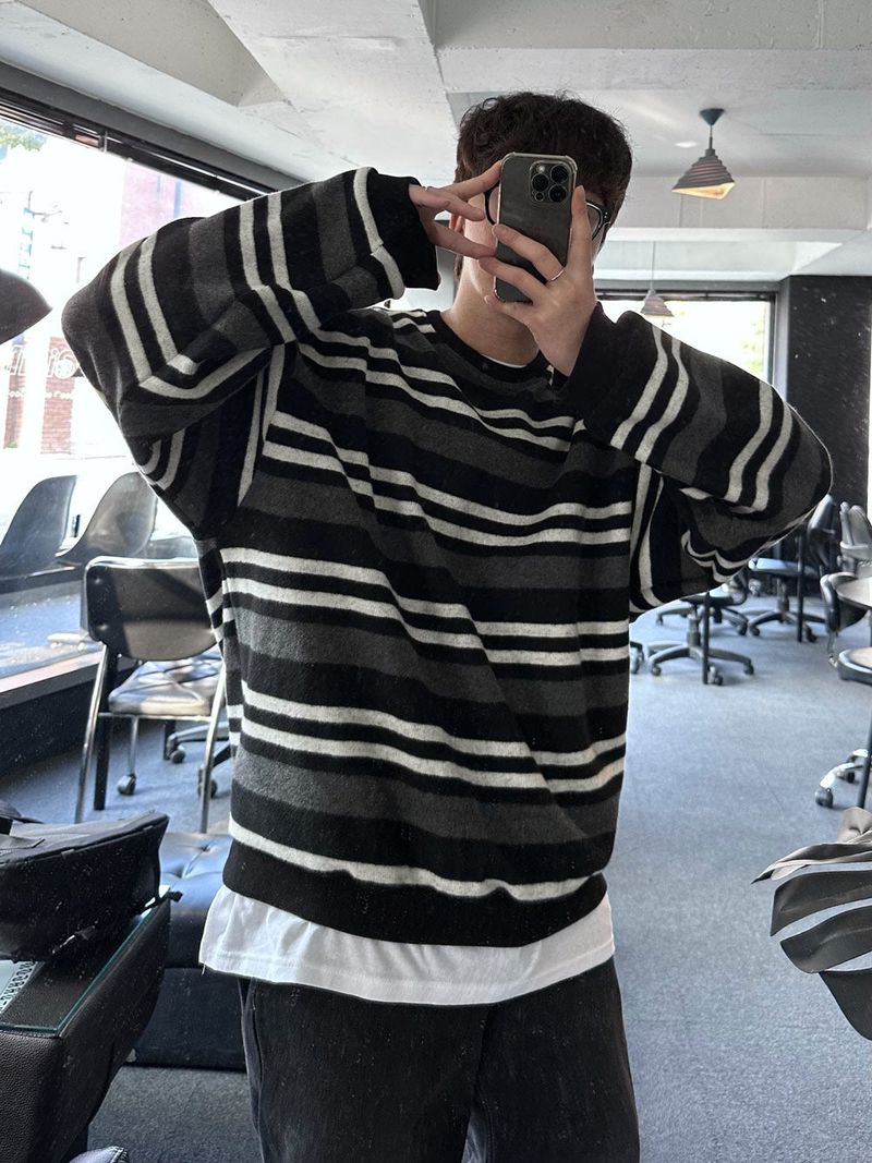 sain peach stripe round mtm