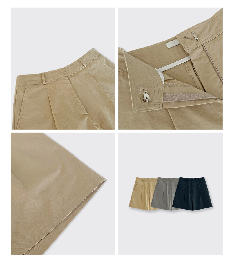 Rear Summer Pintuck Shorts / 3 colors