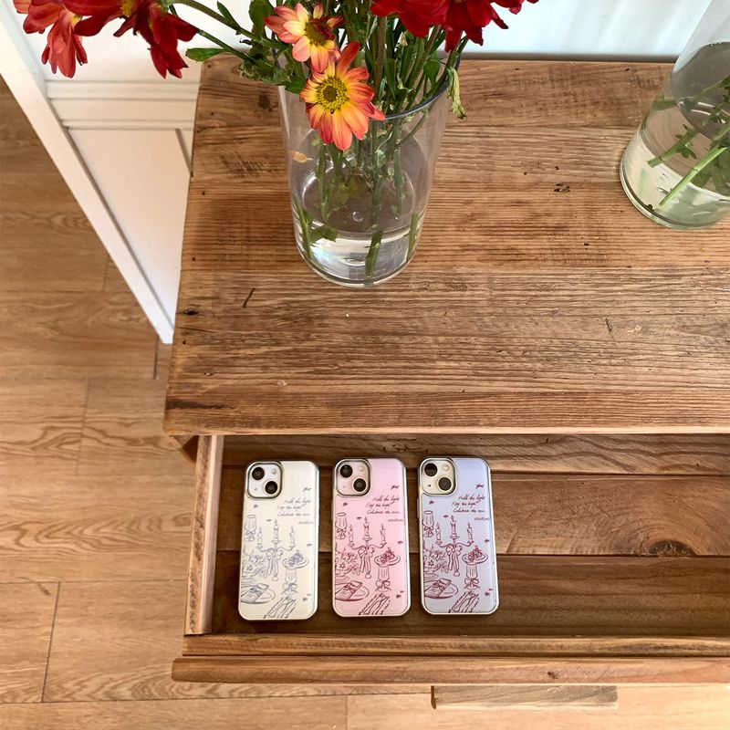 [MADE][Epoxy Silver Bumper Case] Cozy Table ⋆ Milk