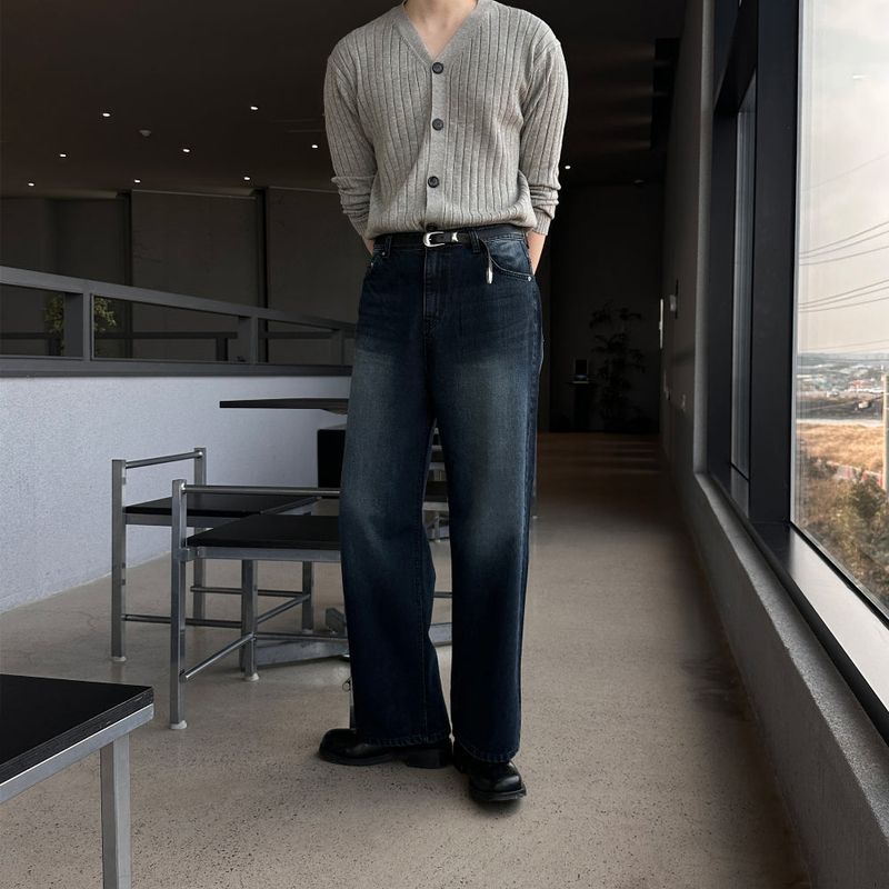 lemenne（ルメンヌ）の「LMN Under Dark Washing Wide Denim (deep blue)（Pants）」
