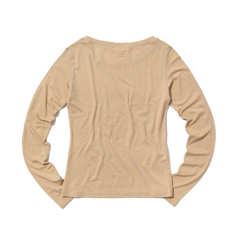 ビューティーシンボル長袖Tシャツ (ベージュ)