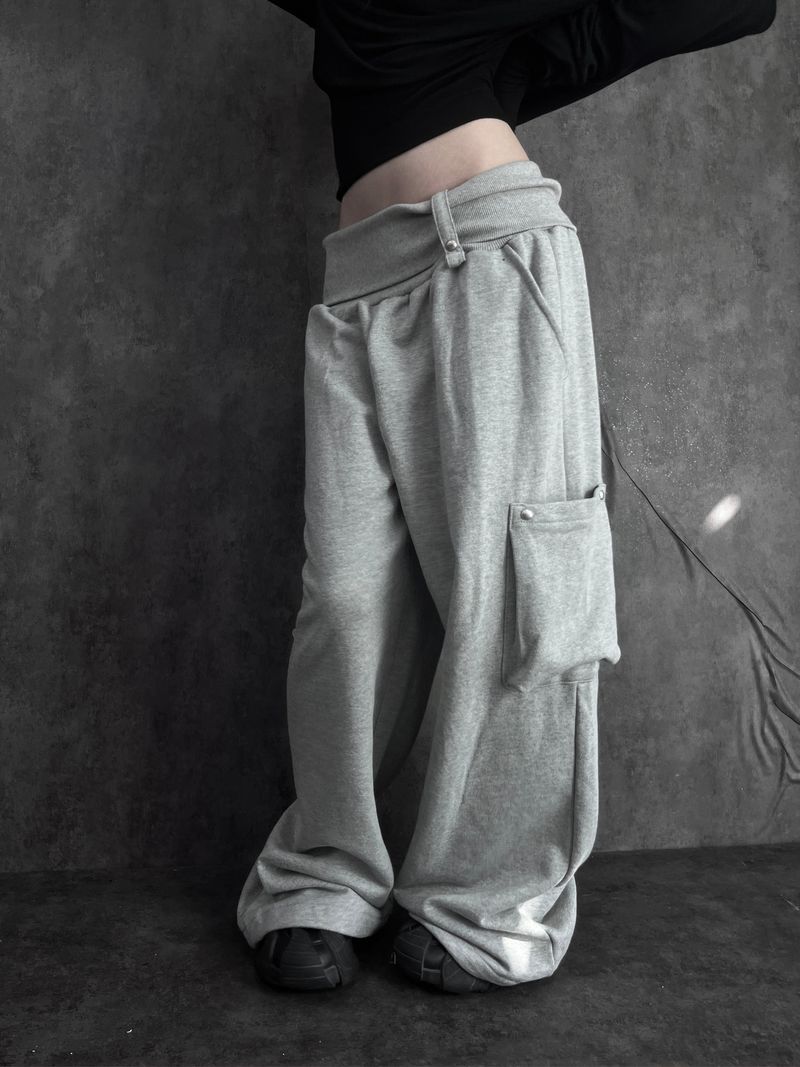 wrap waist wide pants (2color)