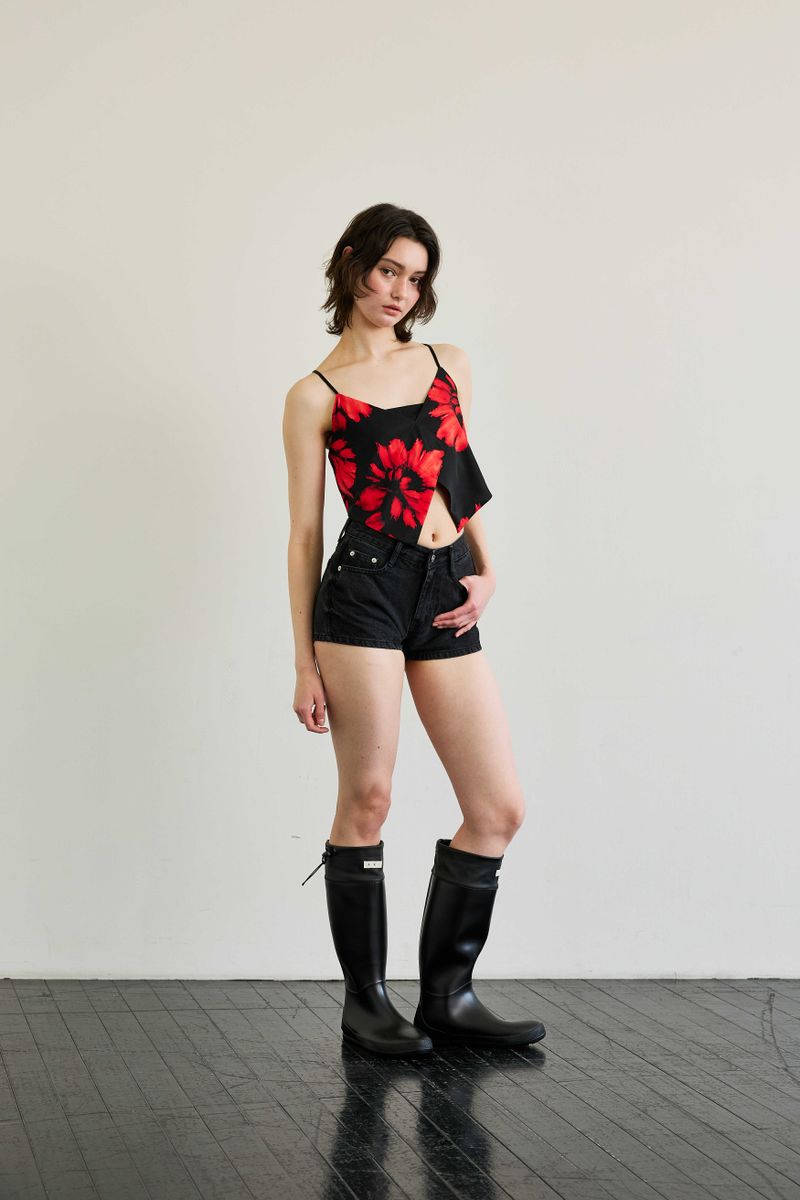 FLUTTER TOP / RED