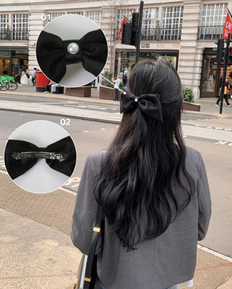SHOPPERLAND(ショッパーランド)の「クラシックパールリボンヘアピン(ヘアアクセサリー)」