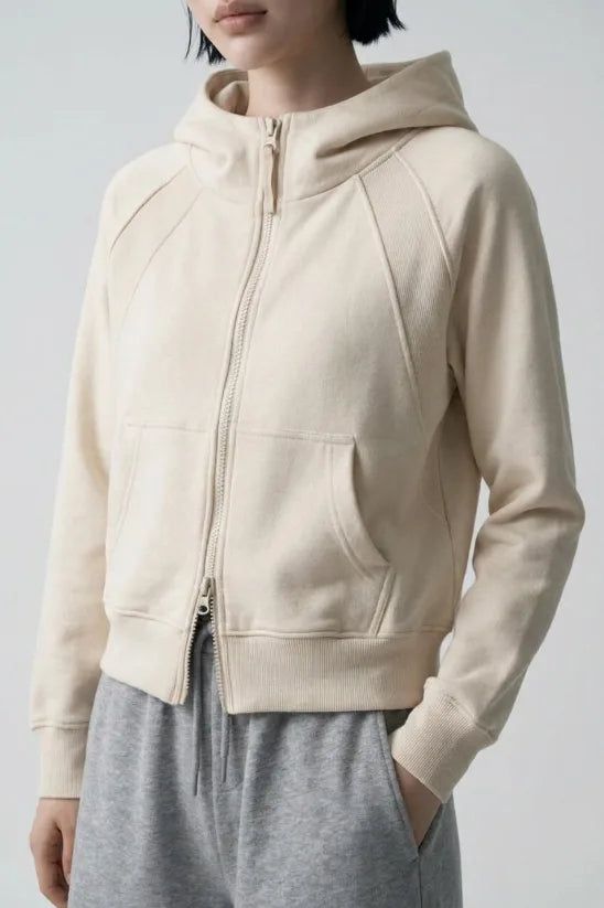 26FW★ [ EEUN MADE ] Raglan Crop Hood Zip-Up