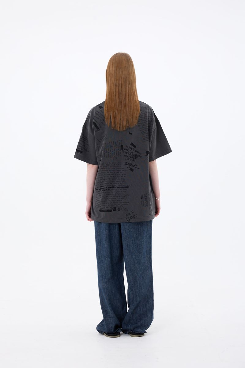 SCRIBBLE T-SHIRT / CHARCOAL