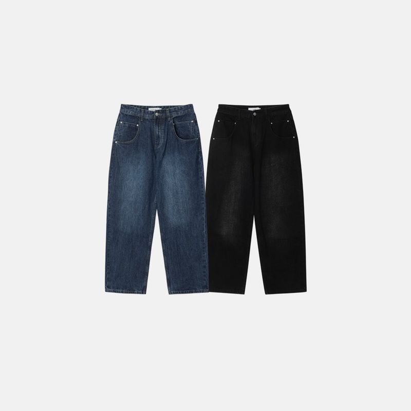 LMN core 7 thread count wide denim pants (2 colors)