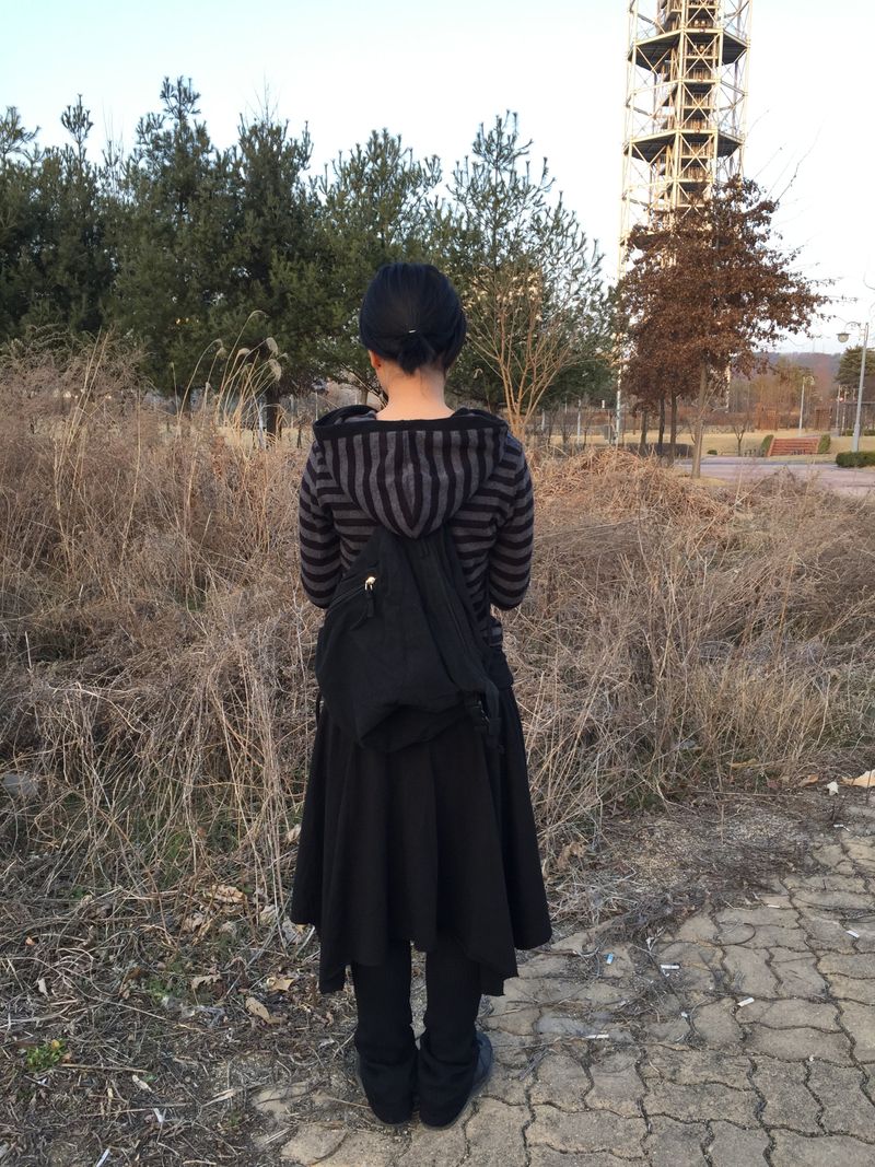 Triangle buckle backpack (2color)