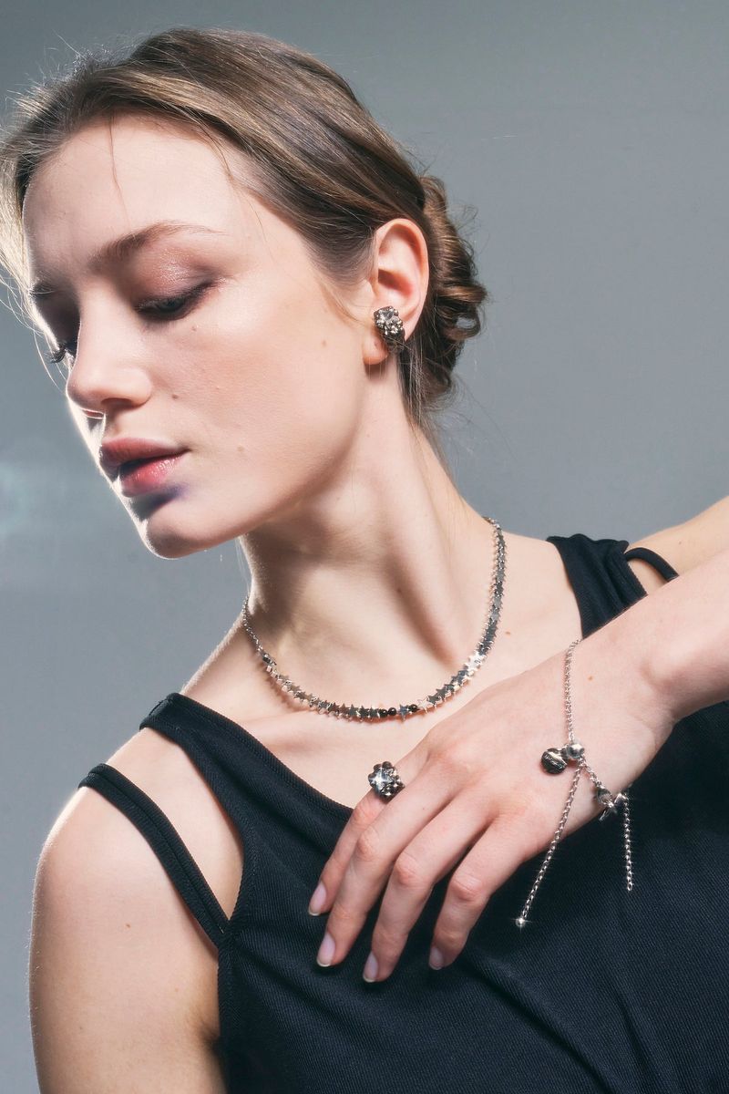 NO.323 [BLACK] GEOMETRY STAR RING
