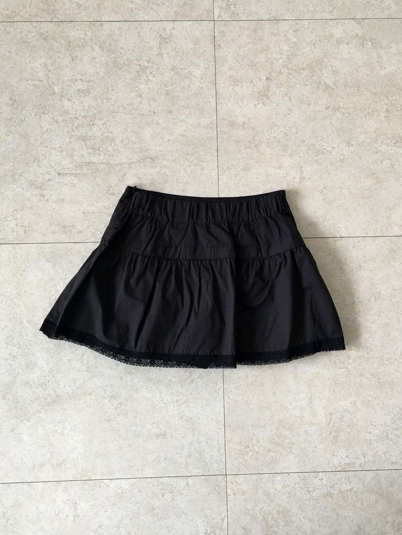 Lace buckle mini skirt pt