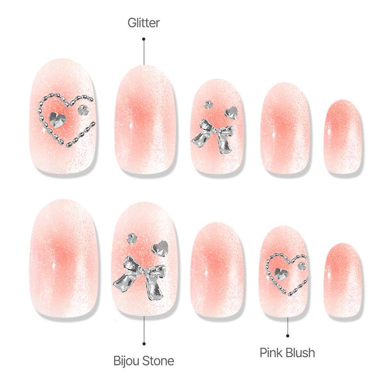 MUZMAK Reusable Glam Design Nail Tip Fluffy(Oval)