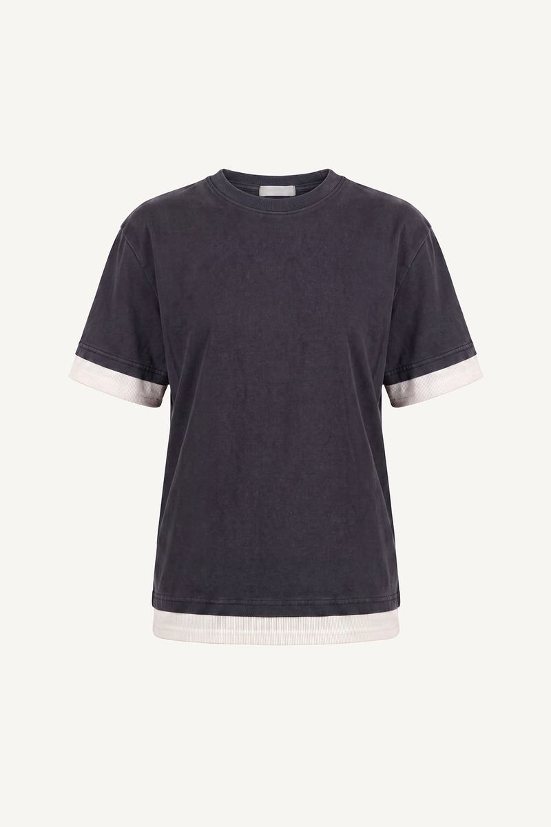 Iron rule layered vintage T-shirt