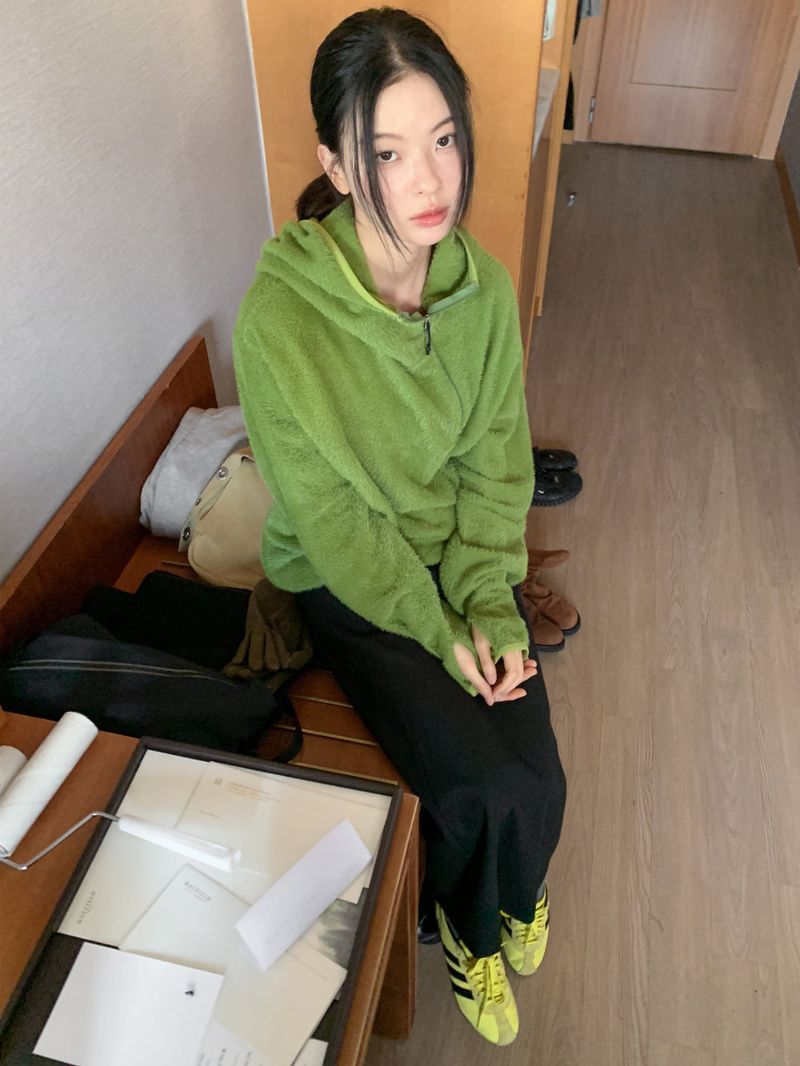 フリースフードアノラック