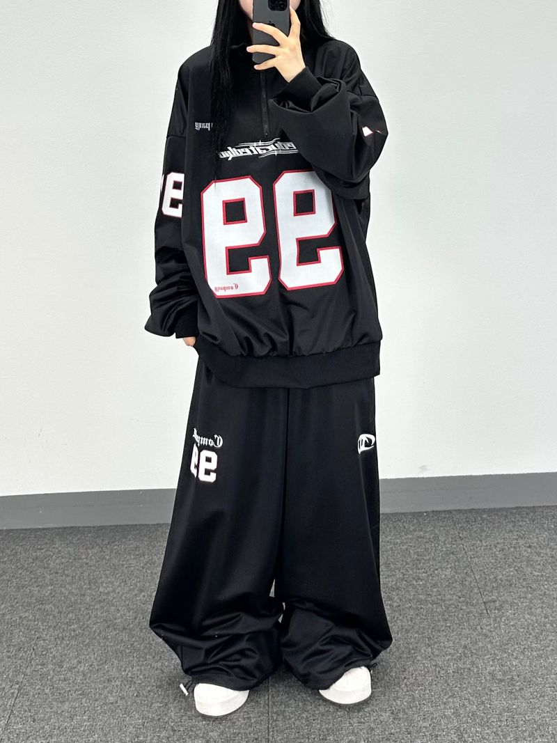 99 lettering jersey pants