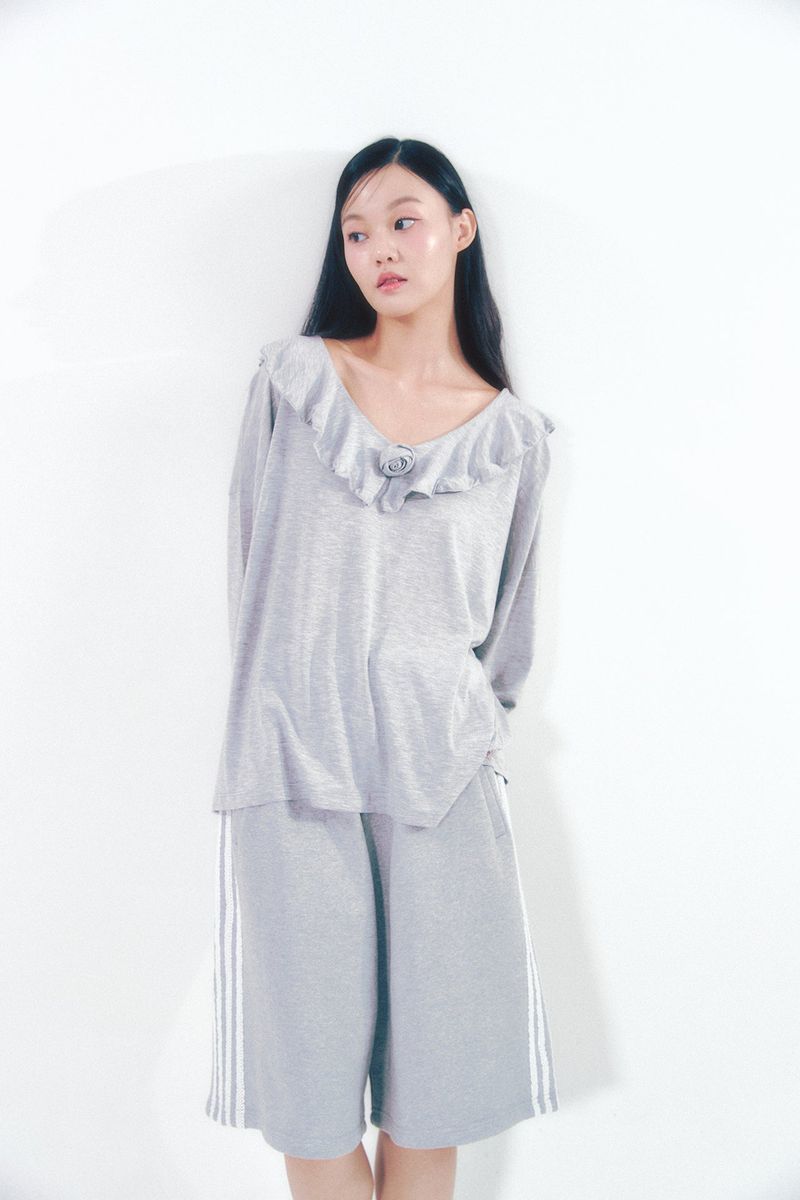 Bermuda Lace Pants Gray