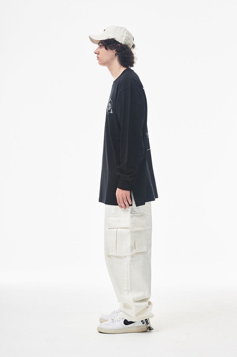 CARGO LOOSEFIT DENIM PANTS IVORY