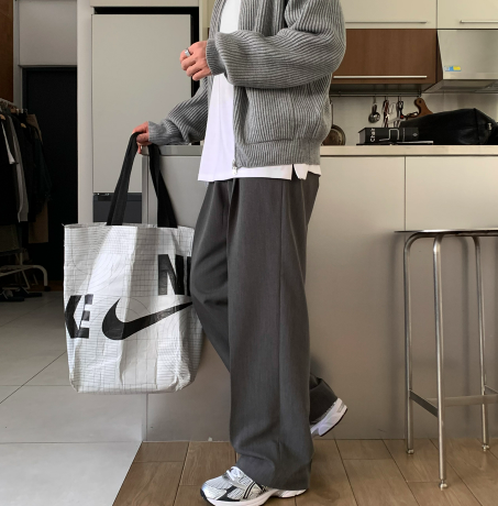 Ever Ranger Round Tuck Side Banding Semi-Wide Slacks