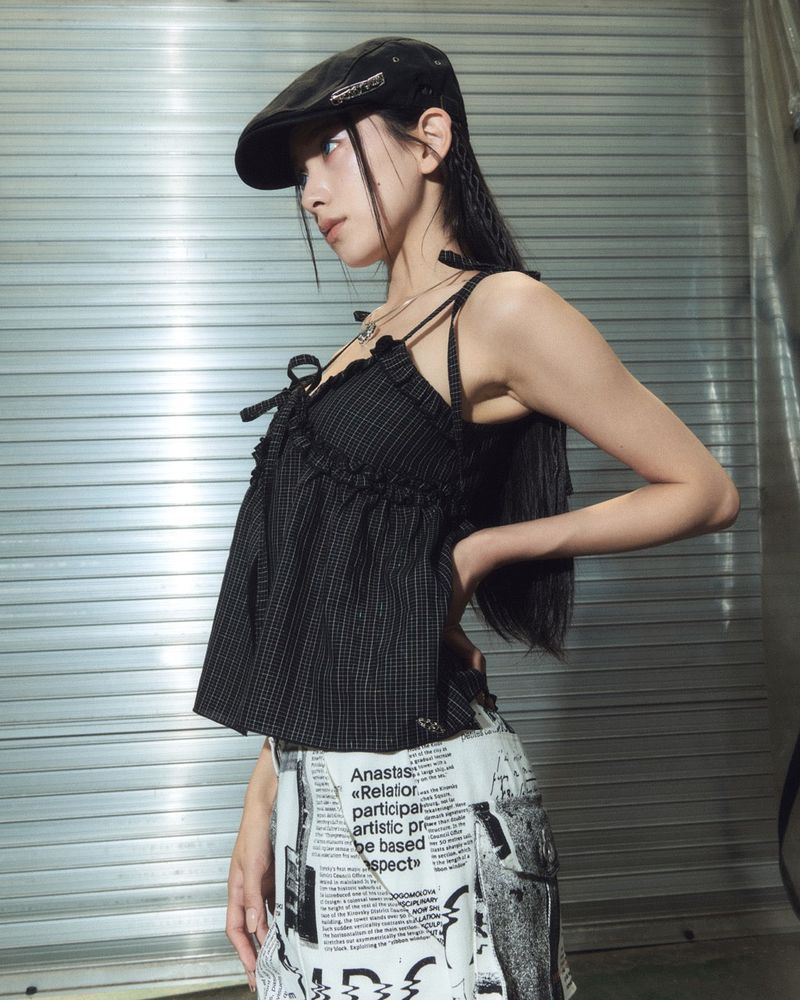 frill open bl - black