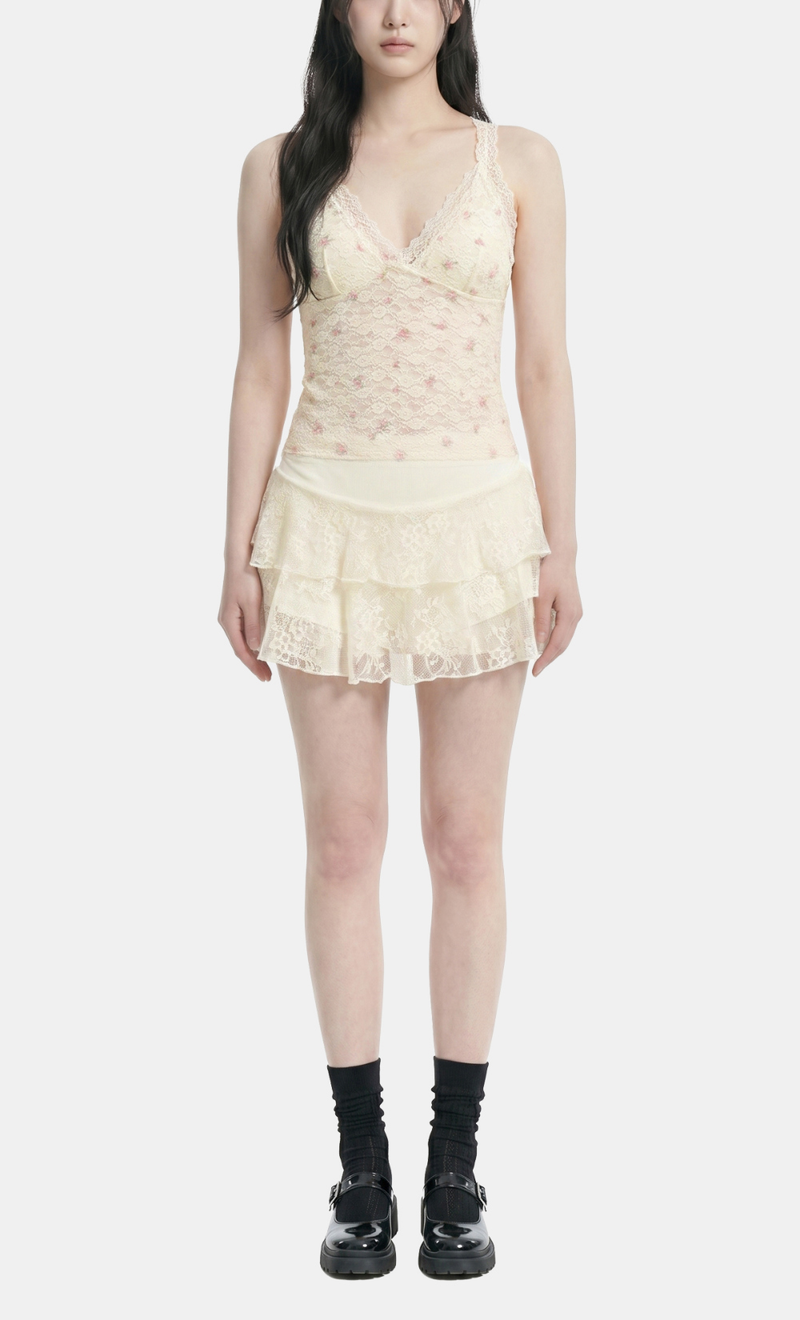 Elin Lace Floral Sleeveless