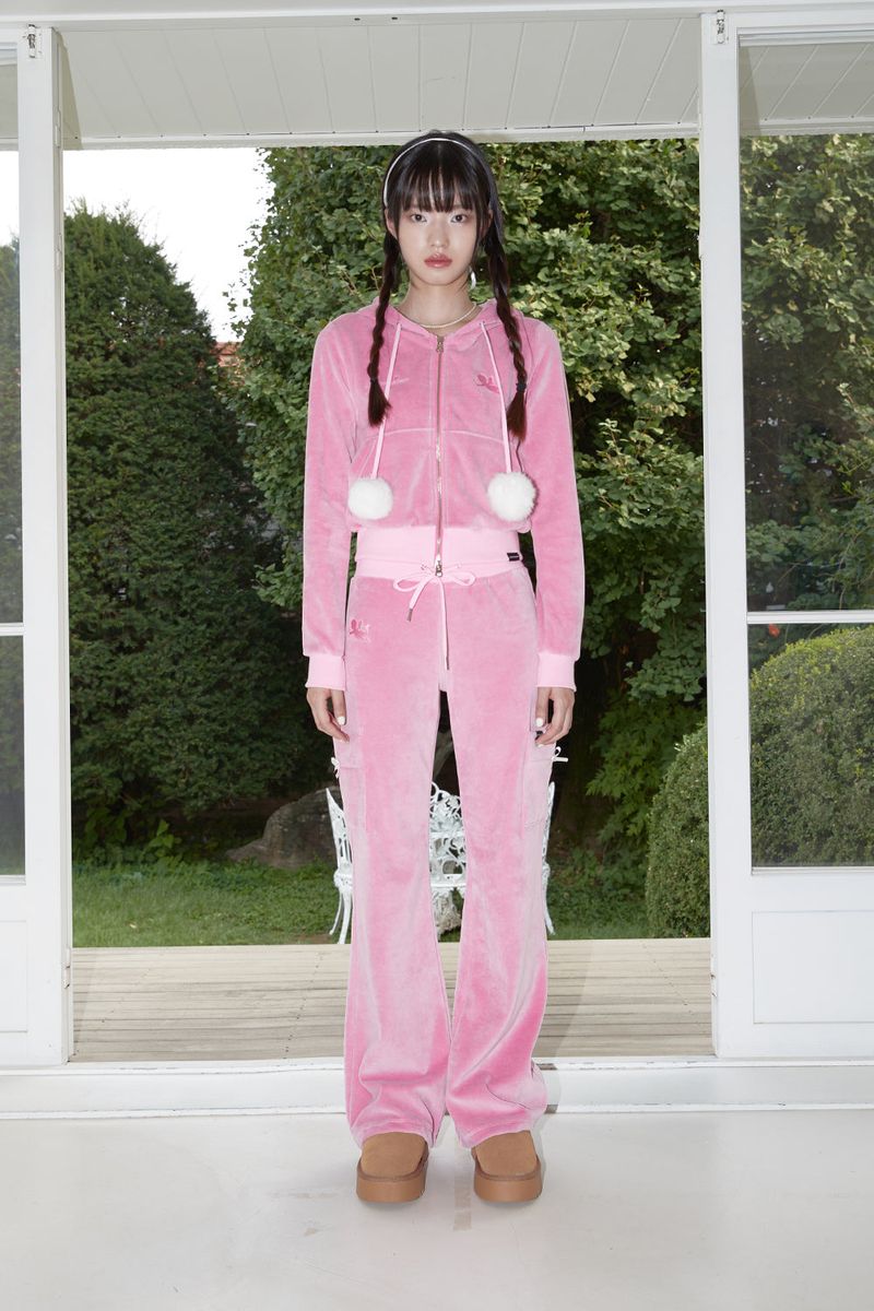 VELVET BING BONG TRAINING HOODY (PINK)