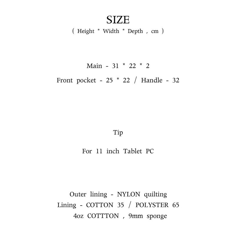 Glazed padding IPAD pouch