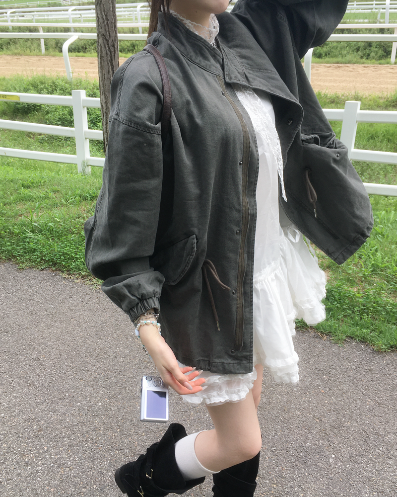 Washing short pigment jacket