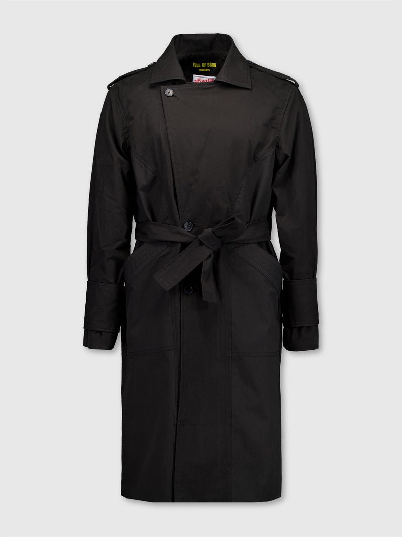 Curved Trench coat (Black)
