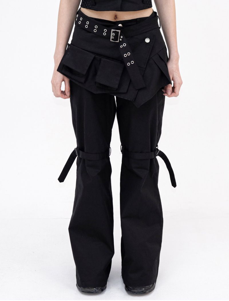 JUNK PARK（ジュンパーク）の「Belt point pocket wrap skirt (made)（Skirts）」