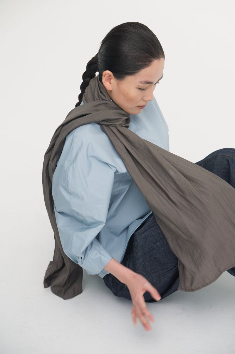 Pleats linear scarf_2colors