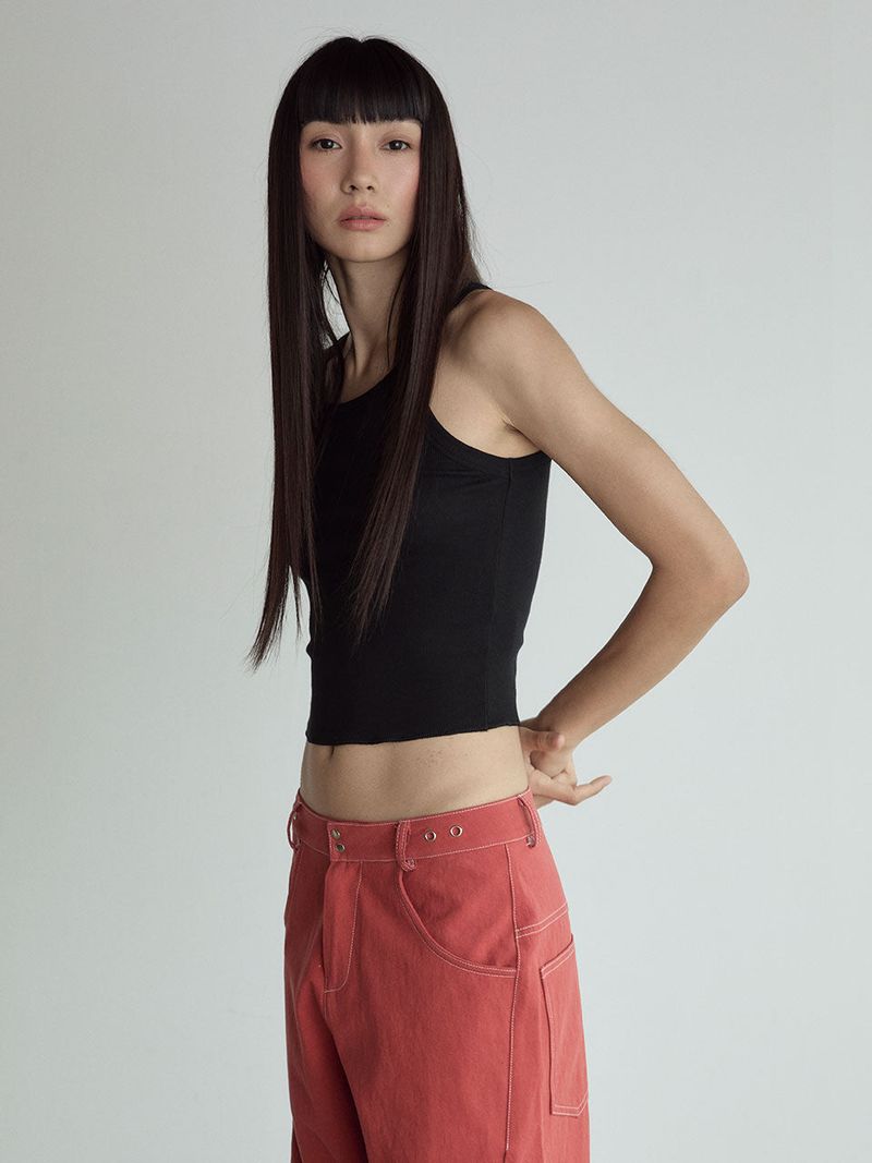 Cotton Sleeveless Top_Black