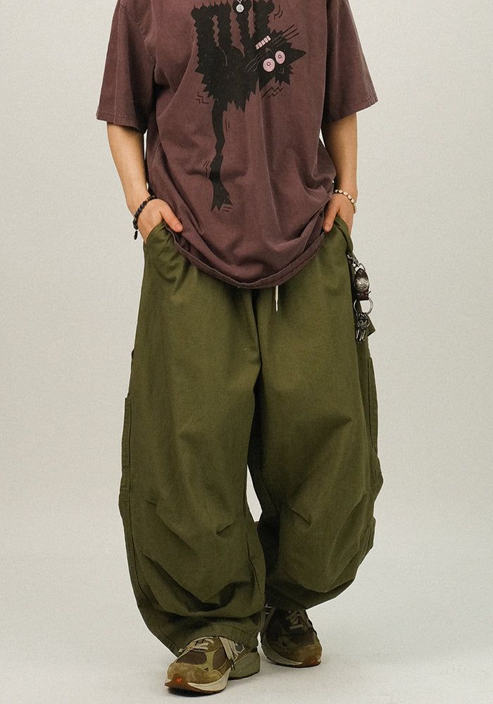SEMIKAJI（セミカジ）の「EN Rip-stop Carpenter Banding Parachute Pants（Pants）」