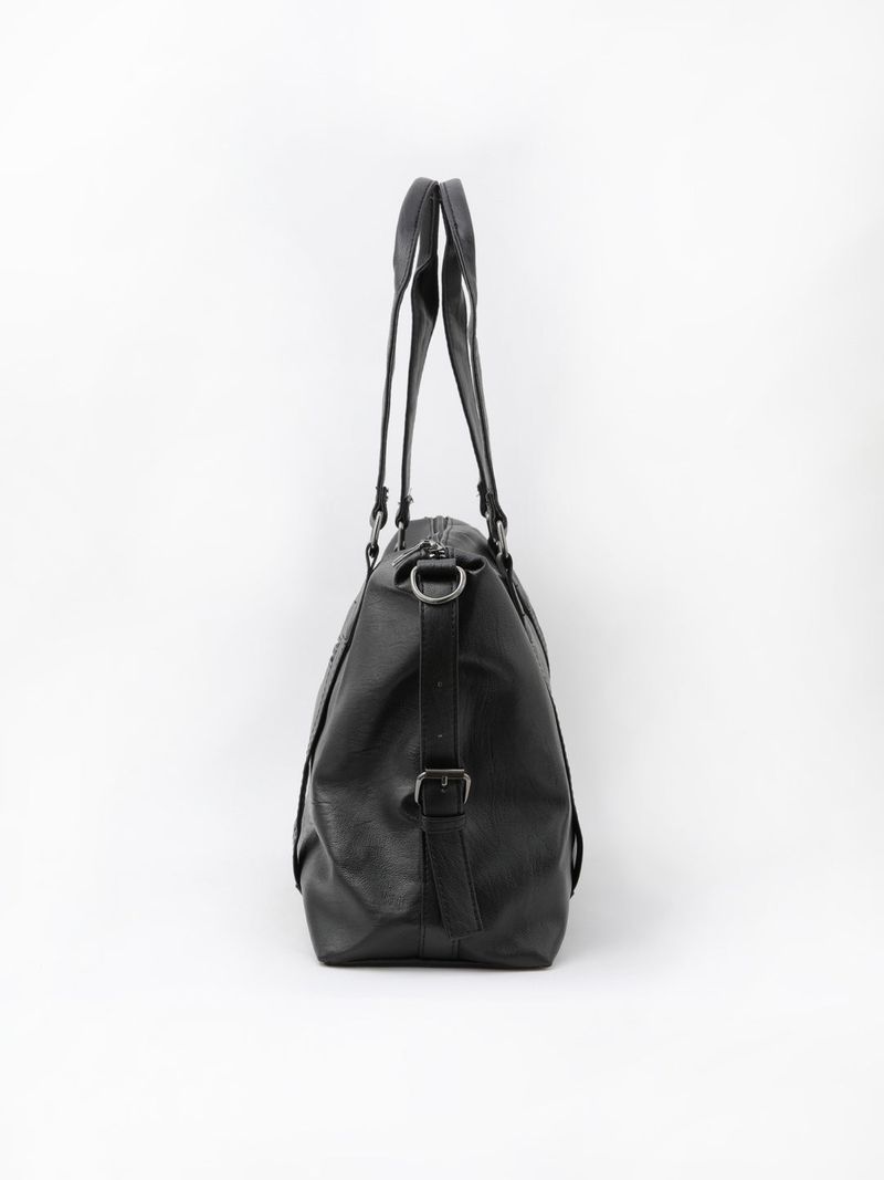 Clock Leather Tote Crossbody Bag