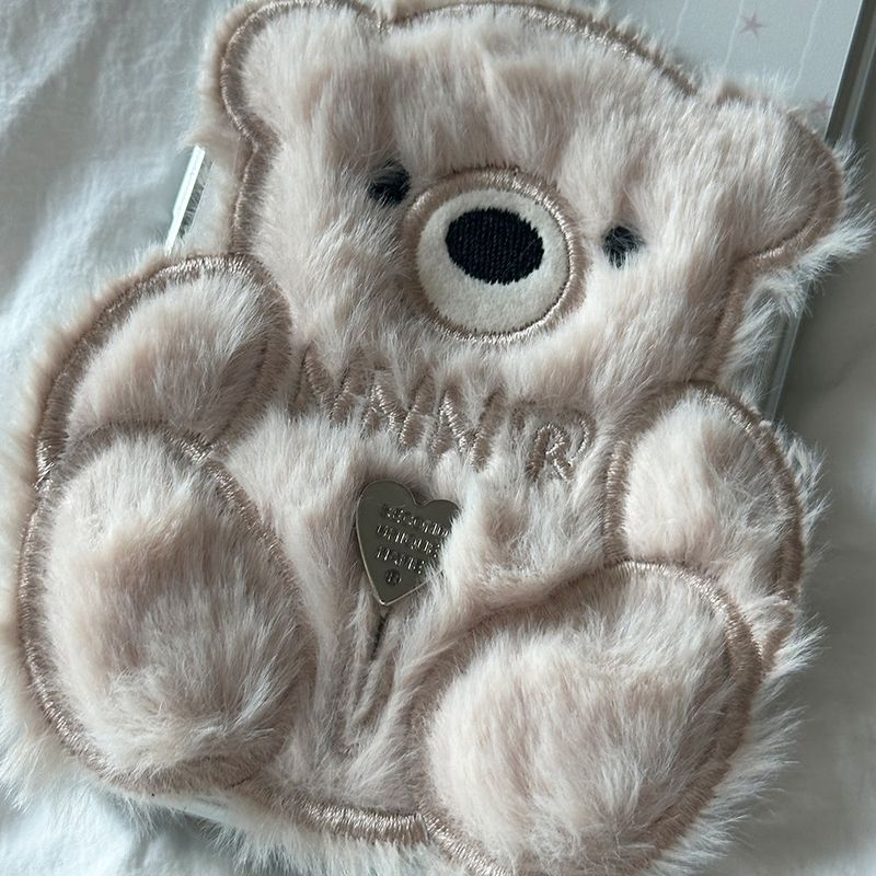 SUN CASE PATCH COZY BEAR IVORY (GLOSSY SILVER)