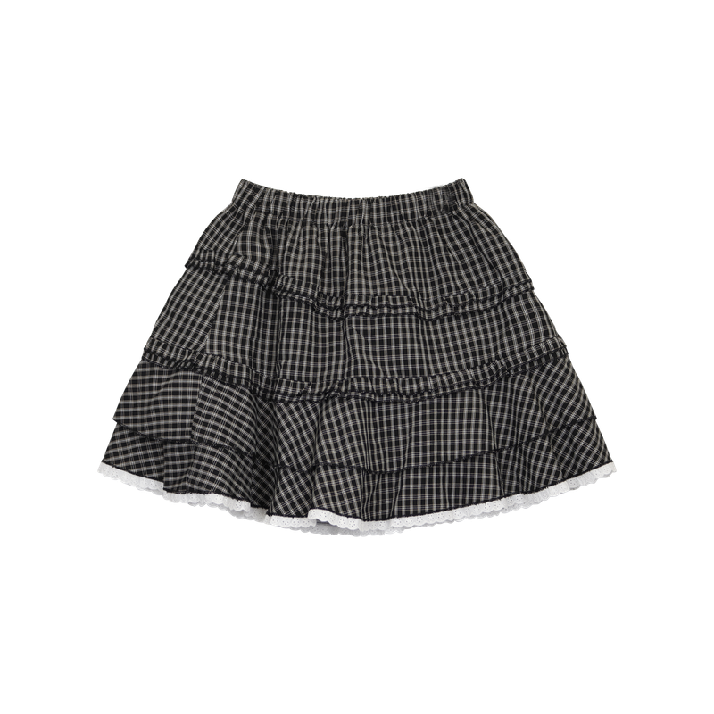 DARING LACE CHECK SKIRT