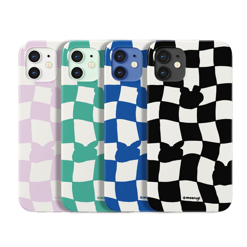Checkerboard Blue Iphone Bumper case