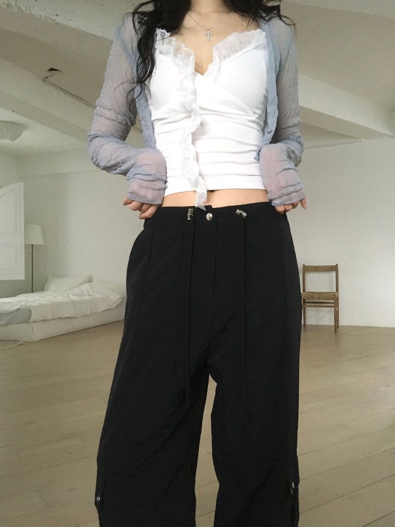 Eyelet Cargo Pants