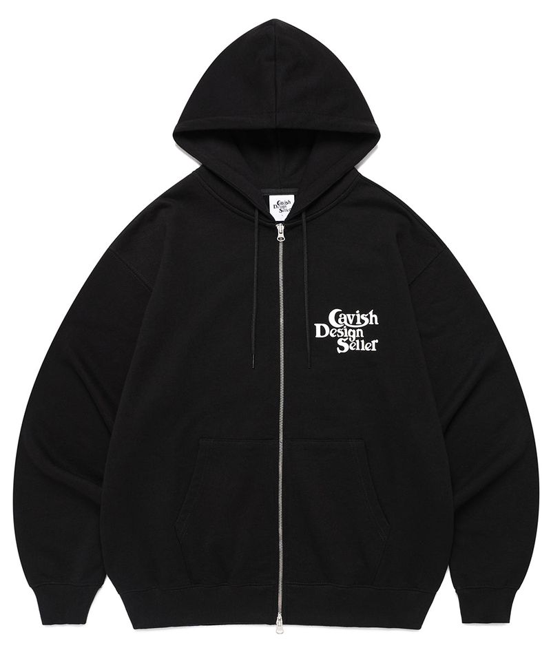 cavish（カビシ）の「SELLER LOGO ZIP UP HOODIE BLACK(CV2EFUM480A)（Tops）」