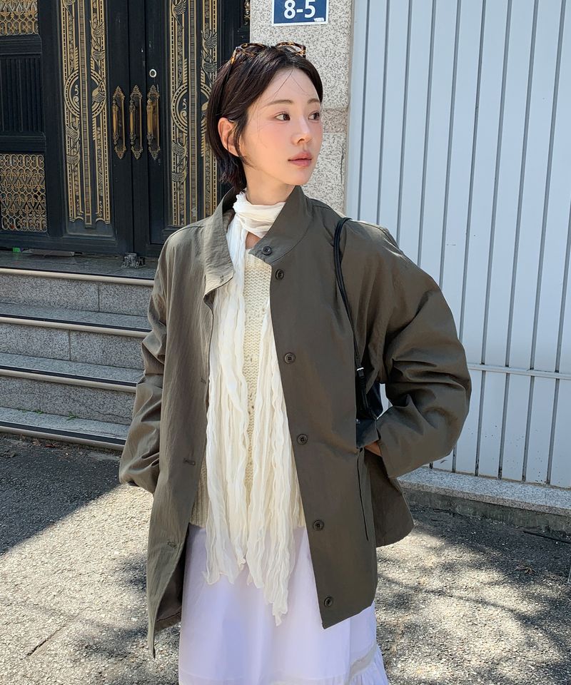 WITHOUTSUMMER（ウィズアウトサマー）の「コーヴ ハーフトレンチジャケット カーキ（ジャケット/アウター）」