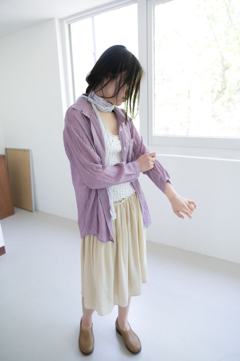 light linen check shirts(3colors)
