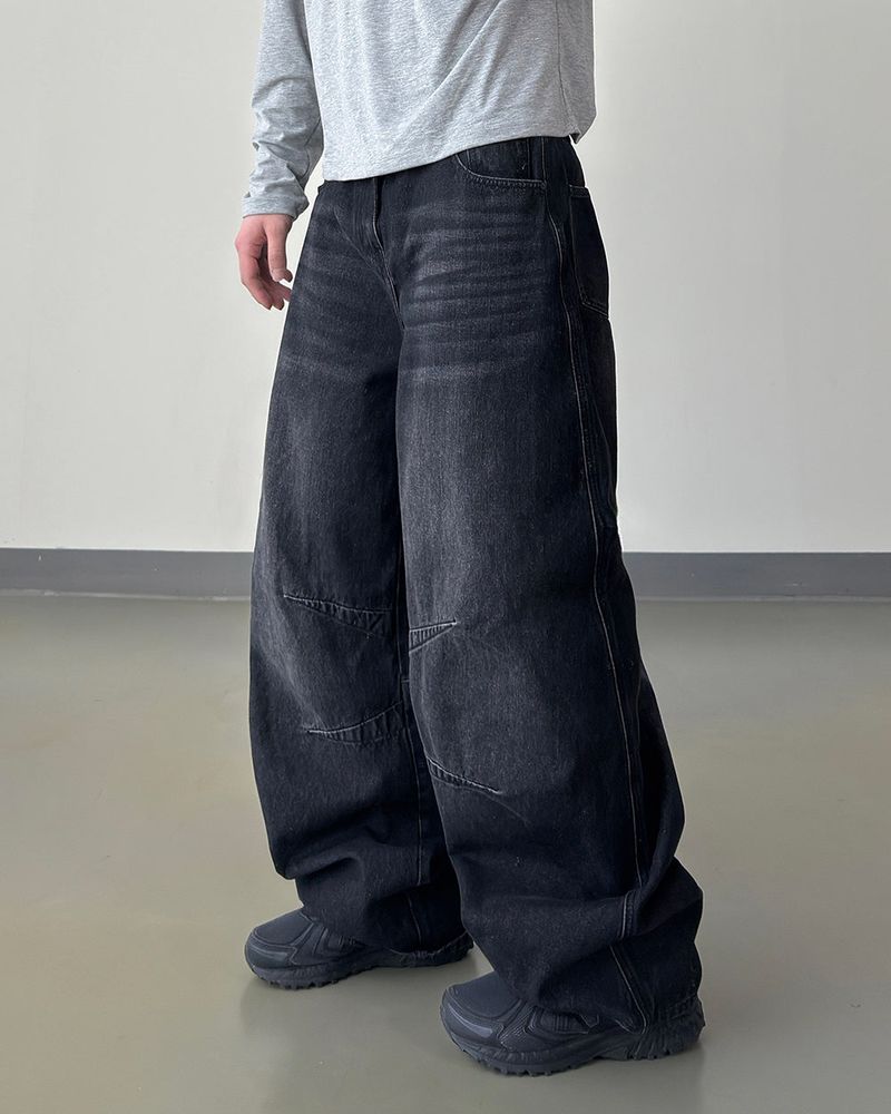 Nova Curved Panel Denim Pants