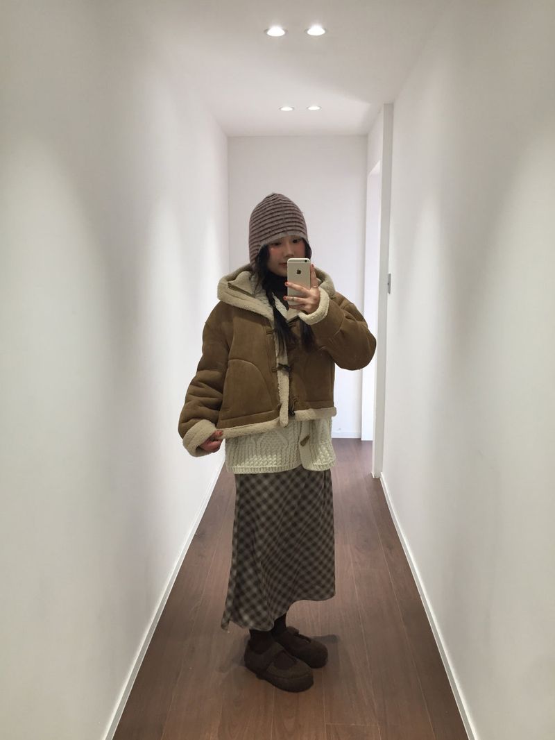 Mellow Chiffon Checkered Skirt (2 Colors)
