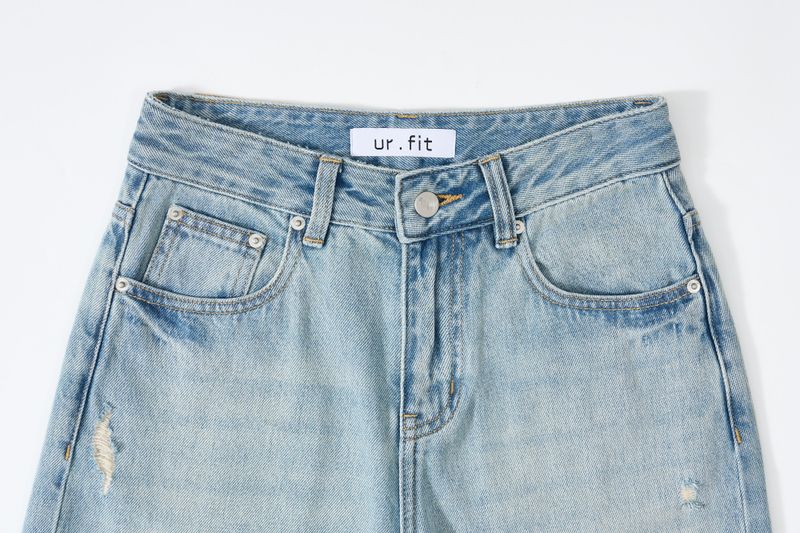 TEEN DESTROYED SLIM WIDE DENIM code 26231